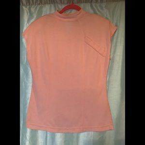 Light Pink s/s top, shoulder pads can be removed.